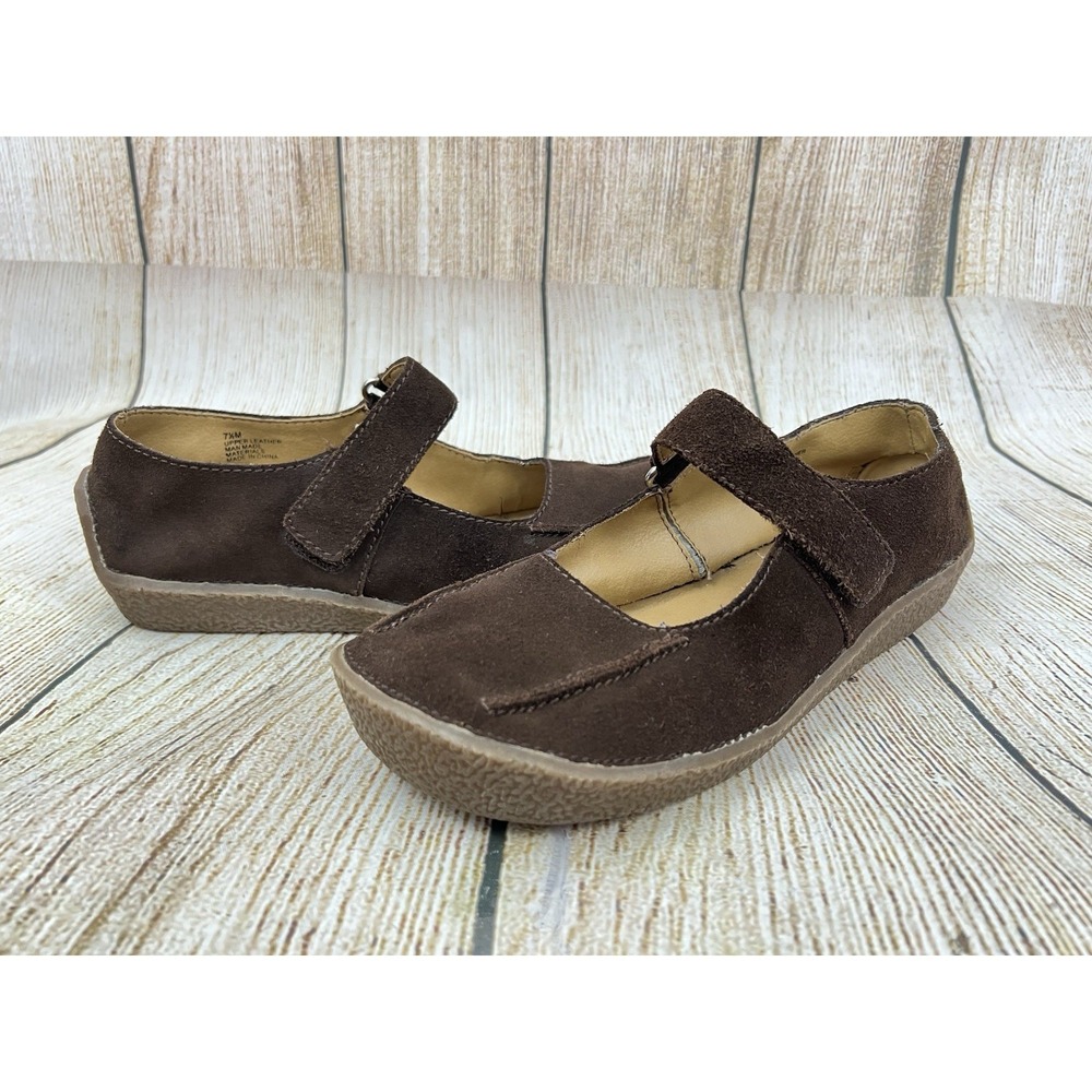 Y2K LEI Brown Leather Mary Jane Flats 7.5M Comfort Boho Cottagecore Earthy Indie